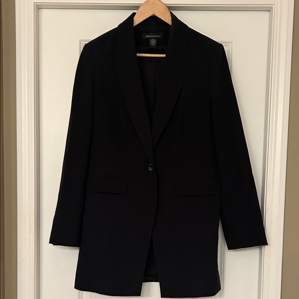 Moda International Women's Classic Black Suit Jacket